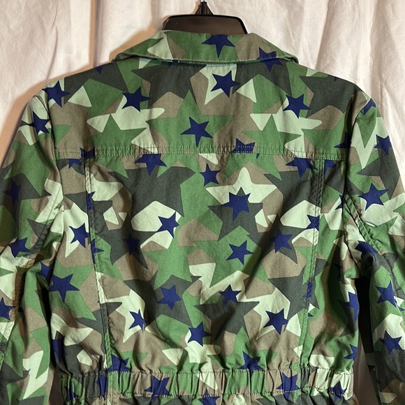 Boden Jacket Blazer 15 16 Year Star Design Button Front Army Girls - Picture 9 of 12